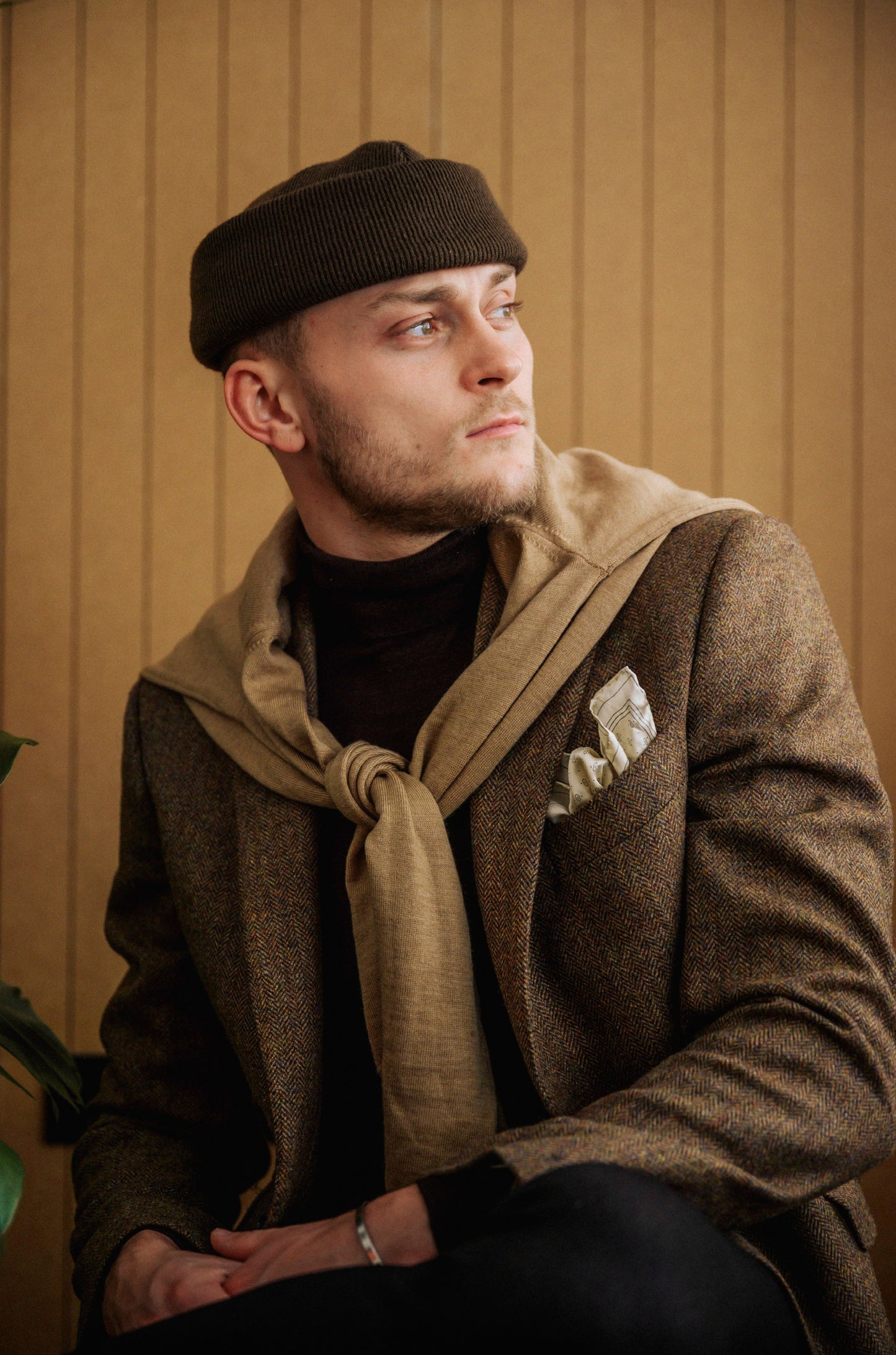 Caramel Herringbone Jacket